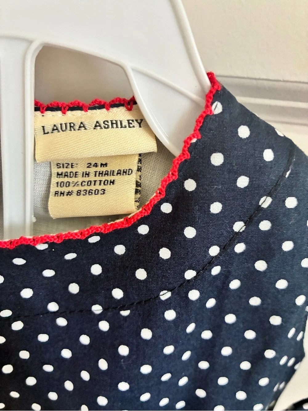 Vintage NWT Laura Ashley Patriotic Dress size 24 Months